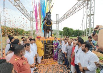 राजसमंद में महाराणा प्रताप की प्रतिमा का अनावरण