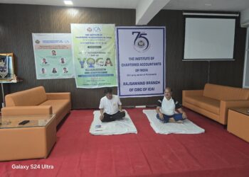 अंतरराष्ट्रीय योग दिवस पर ICAI राजसमन्द शाखा द्वारा योग उत्सव का आयोजन