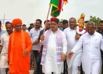 मुख्यमंत्री भजनलाल शर्मा ने की पदयात्रा