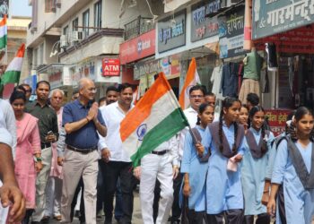 नाथद्वारा विधायक श्री विश्वराज सिंह मेवाड़ ने तिरंगा रैली में लिया भाग