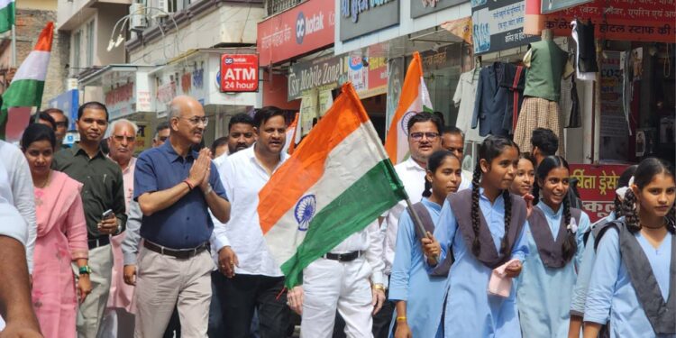 नाथद्वारा विधायक श्री विश्वराज सिंह मेवाड़ ने तिरंगा रैली में लिया भाग