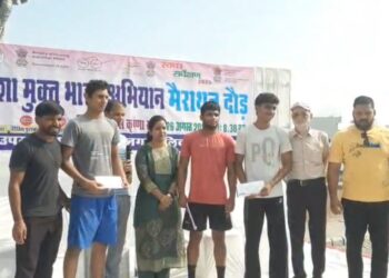 नाथद्वारा : नशामुक्ति को लेकर जन-जागरूकता के लिए मैराथन दौड़ प्रतियोगिता आयोजित