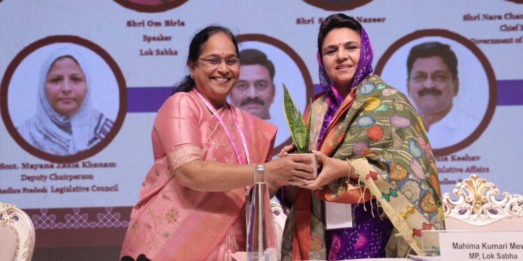 महिला उत्तरदायी बजटिंग पर राष्ट्रीय सम्मेलन में राजसमंद सांसद महिमा कुमारी मेवाड़ ने की अध्यक्षता