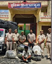 चारभुजा पुलिस द्वारा बड़ी कार्यवाही – 96.440 किलो डोडा चुरा बरामद, एक अभियुक्त गिरफ्तार