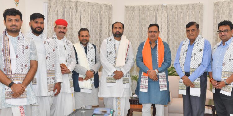 श्री विशाल गोस्वामी ने की मुख्यमंत्री भजनलाल शर्मा से स्नेह भेंट